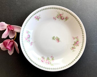 Antique Limoges Bowls with Roses - 7.5" - Set of 6 - J B T and Cie - Touze - Shabby Table - Made in France