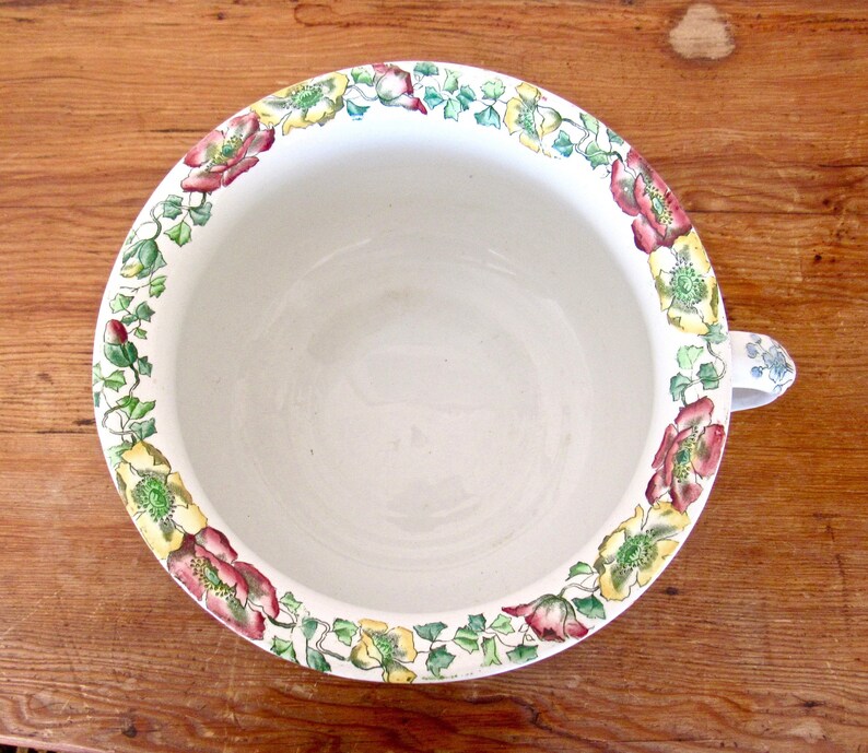 Antique English Chamber Pot Chamber Pot Wild Rose Etsy