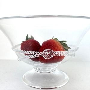 Hand Blown Crystal Bowl - Juliska - Crystal rope - Signed Crystal Bowl - Made in Czechoslovakia