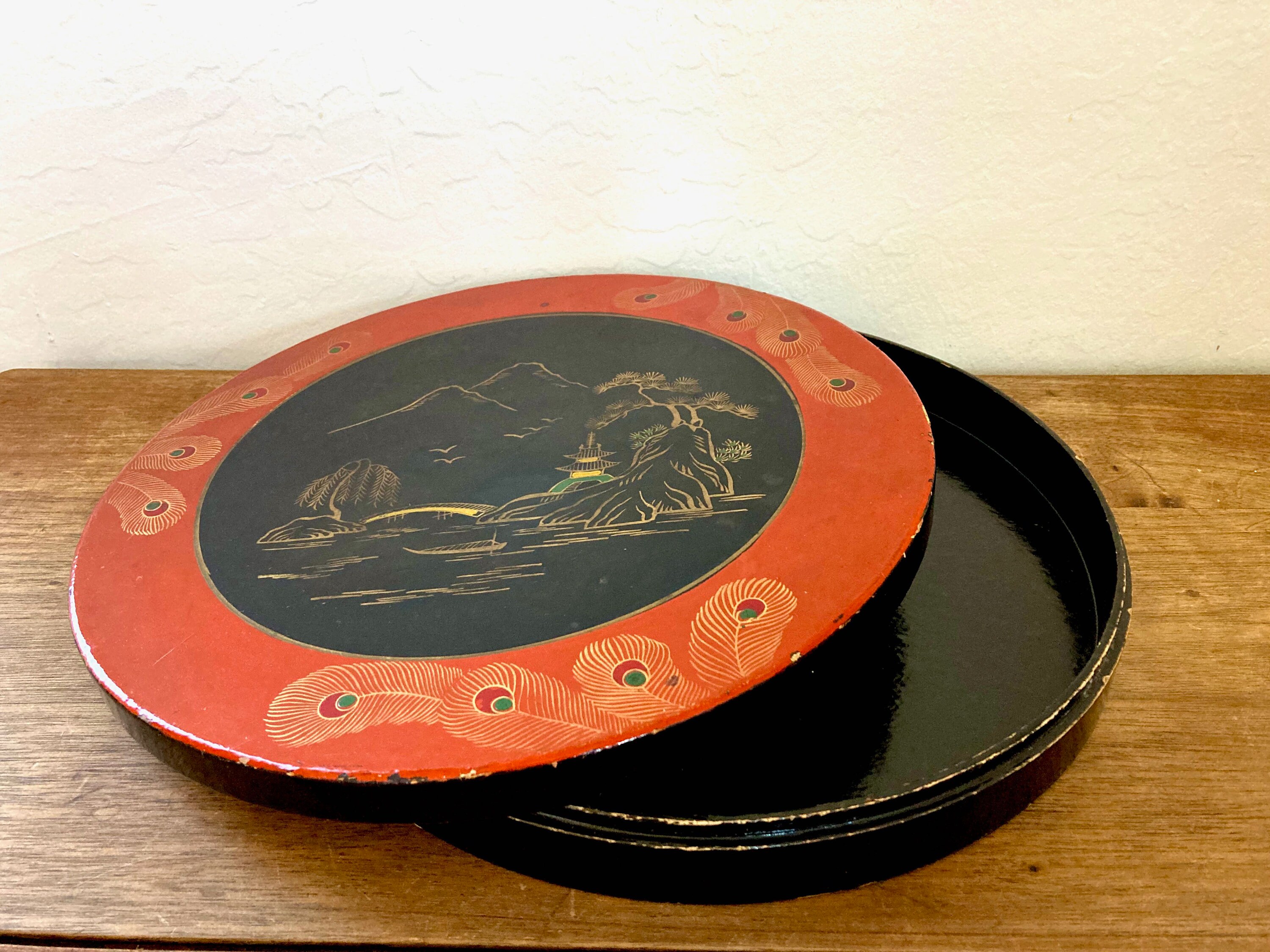 Antique Papier Mache Japanese Box - Etsy