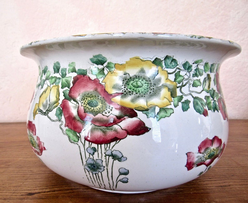 Antique English Chamber Pot Chamber Pot Wild Rose Etsy