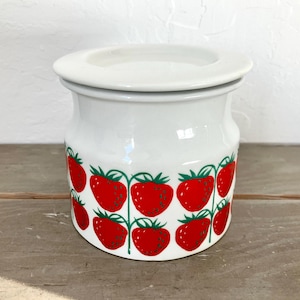 Arabia Pomona Strawberry Jar with lid  - MCM - Made in Finland