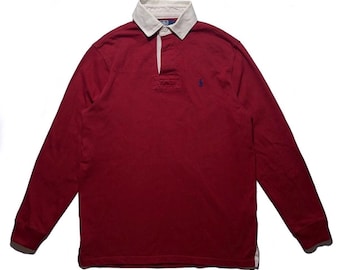 Vintage Polo Ralph Lauren Rugby manga larga
