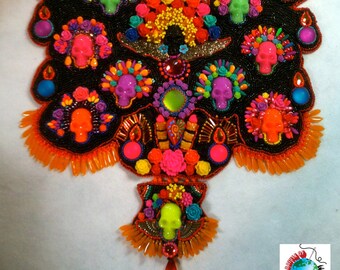 In Living Color, beaded "bib." my 2016 Battle of the Beadsmith entry