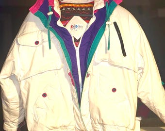 レトロ80年代フランス製スキージャケット 古着/USED] 80's イタリア製 エレッセ スキージャケット ： jk-276