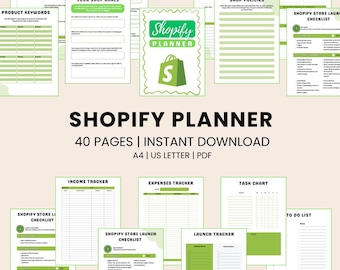 Shopify Store Launch Planner | 40-Page Business Checklist (PDF)