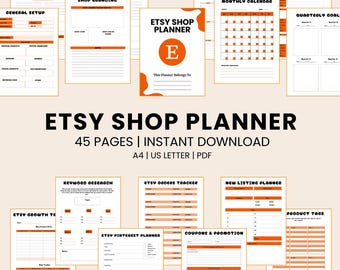 Etsy Shop Planner | 45 Page Business Organizer (PDF)