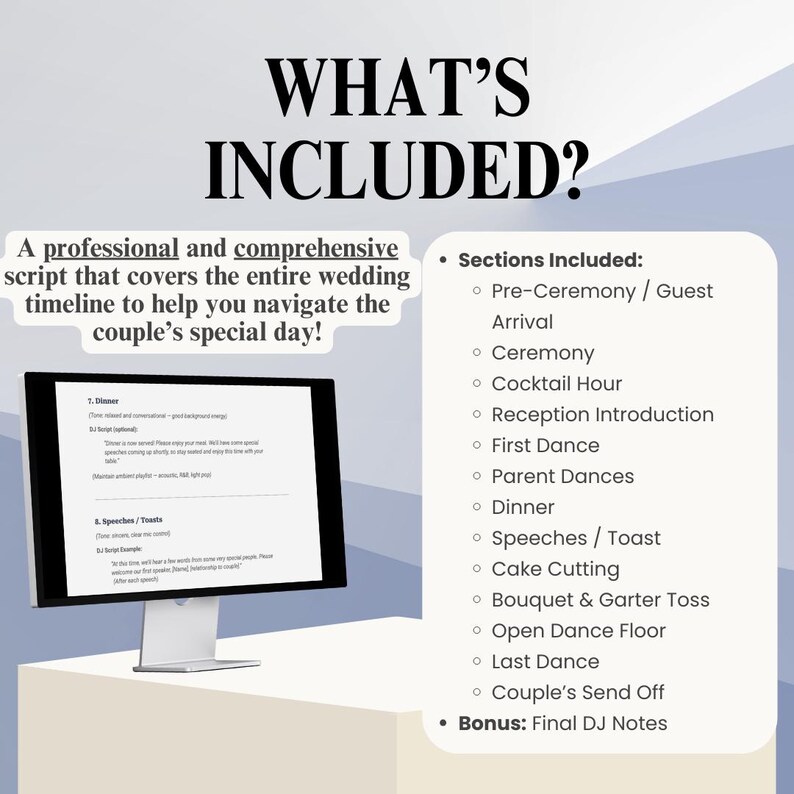 Editable Wedding DJ Script Template, Reception MC Timeline (google Docs ...