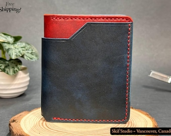 Handmade Italian Veg-Tan Leather Wallet | Slim Personalized Bifold for Men