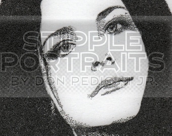 Lámina artística firmada de Amy Lee de Evanescence – Edición limitada, retrato gótico rockero de 5x7 pulgadas con paspartú.