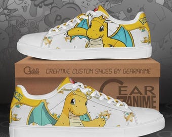 Dragonite Anime Sneakers, Pokemon Gaming Low Top Shoes, Halloween Costume Casual Footwear, Unique Anime Fan Gift Shoes