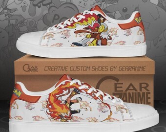 Pokemon Infernape Sneakers, Anime Gaming Low Top Shoes, Halloween Costume Casual Footwear, Unique Anime Fan Gift Shoes