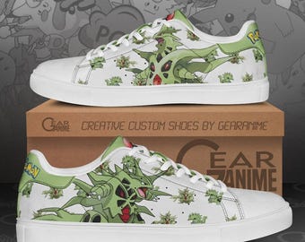 Tyranitar Pokemon Sneakers, Custom Anime Low Top Shoes, Halloween Costume Footwear, Gaming Gift For Fans, Monster Streetwear
