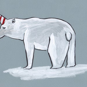 Christmas Polar Bear // Greeting Card