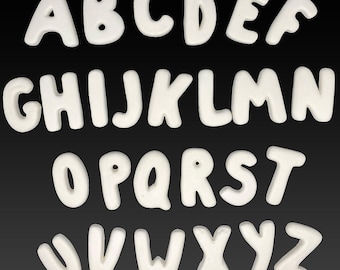 Ready-to-paint ceramic letters
