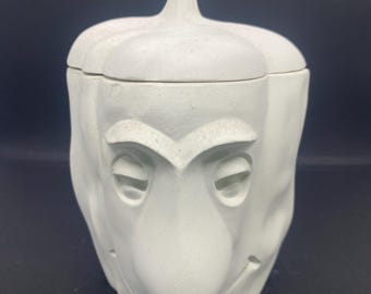 ceramic bisque 6.5" pumpkin with lid ready to paint