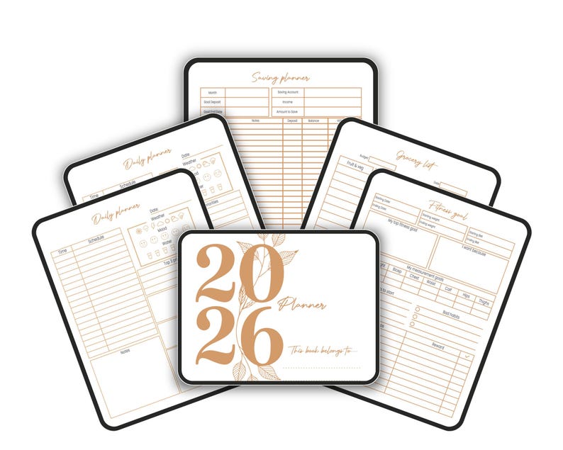 2026 Planner Template Printable | Daily Weekly Monthly Planner ...