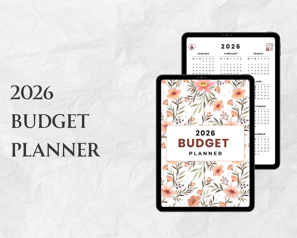 2026 Budget Planner Printable | Monthly Budget Sheets | Finance Tracker