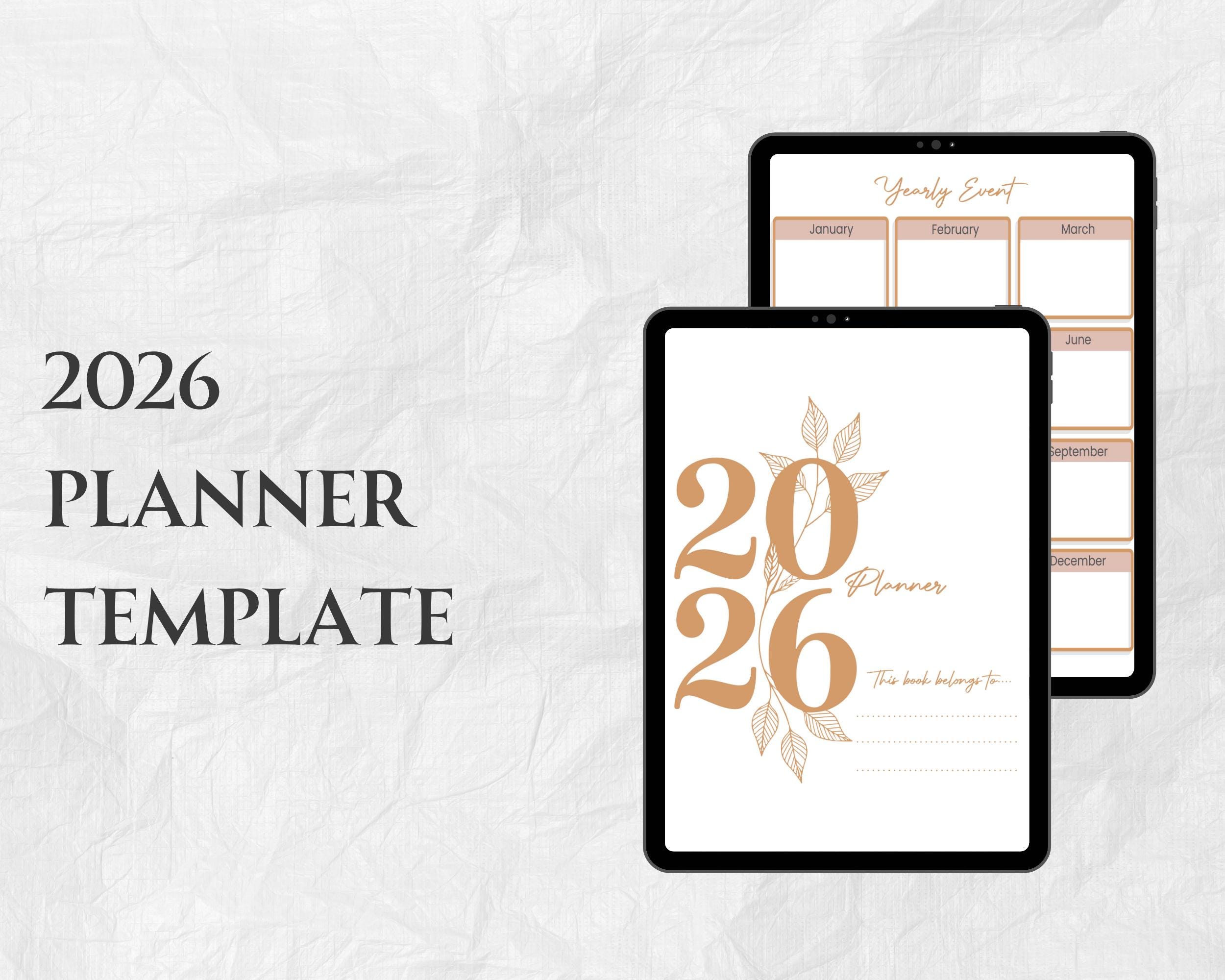 2026 Planner Template Printable | Daily Weekly Monthly Planner