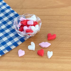 Dollhouse miniature- Bowl of Valentines Candy