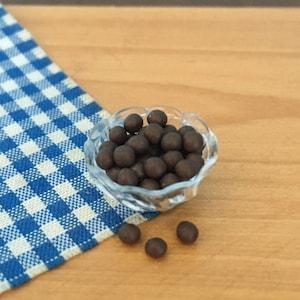Dollhouse miniature- Bowl of chocolate balls