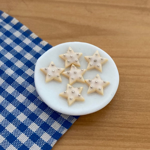 Dollhouse miniature- Iced star cookies