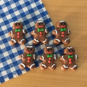 Dollhouse miniature- Six Christmas gingerbread men