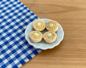 Dollhouse miniature- Hot buttered crumpets