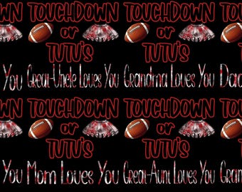 Touchdown or Tutus Gender Reveal PNG Bundle OSU Color Inspired