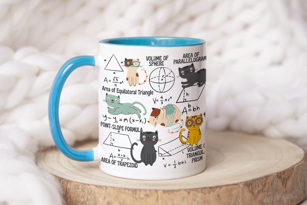 Cat Math Mug, STEM Math Mug, Cat Lover Gift, Funny Math Cats Coffee Cup ...