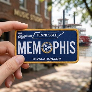 Memphis Tennessee Embroidered Patch Volunteer State Souvenir Travel Badge Iron On Sew On Applique for Backpacks