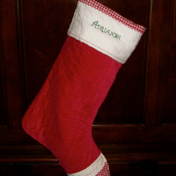 Personalized Velveteen Christmas Stocking- Monogrammed FREE