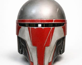 Hełm Mandalorian: ręcznie robiony stalowy hełm cosplayowy | Rekwizyt kolekcjonerski science fiction, prezent dla fanów