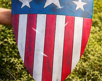 Captain America Heater Shield: Handmade Metal Wall Decor Prop Replica