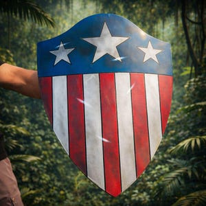Captain Americas värmesköld: Handgjord metallväggdekorationsreplika
