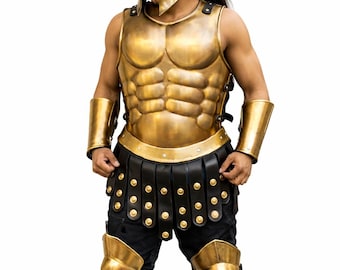 Zestaw zbroi rzymskiego gladiatora: Spartański wojownik, zbroja cosplay LARP inspirowana greckim filmem 300