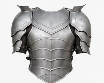 Ręcznie wykonany stalowy pancerz średniowiecznego rycerza | Noszony napierśnik LARP
