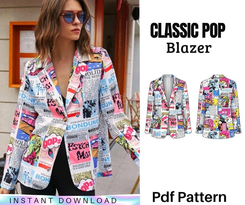 Blazer Femme Chapter One Taille 10 - Motif Géométrique Orange, Doublé, Très Bon état