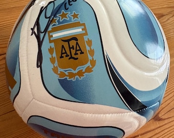 Lionel Messi signed Argentina Messi ball with COA