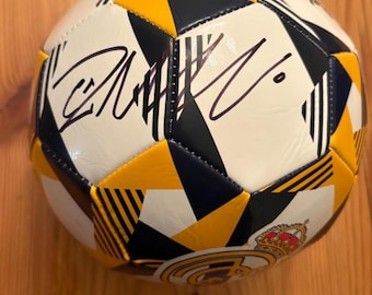 Cristiano Ronaldo signed Real Madrid ball with COA
