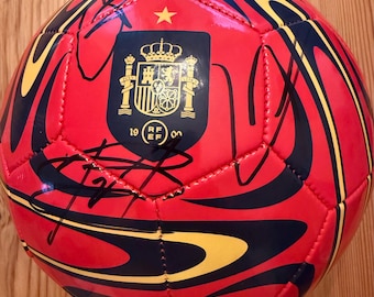 Lamine Yamal Gavi & Pedri Autographed Logo Soccer Ball with COA