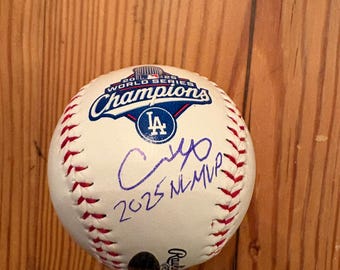 Shohei Ohtani "2025 NL MVP" Autographed Rawlings 2025 World Series Logo Baseball with coa