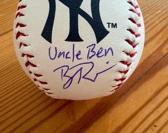 Ben Rice Autographed Rawlings Team Logo Baseball with COA