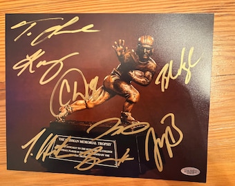 Joe Burrow JaydenDaniels Baker Mayfield Bryce Young Caleb Williams Trevor Lawrence Kyler Murray Travis Hunter autographed 8x10Photo with COA