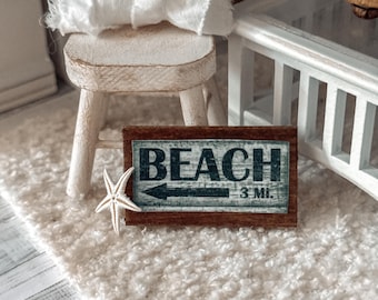 Miniature Signs, Shabby Chic / Dollhouse Decor 1:12 scale