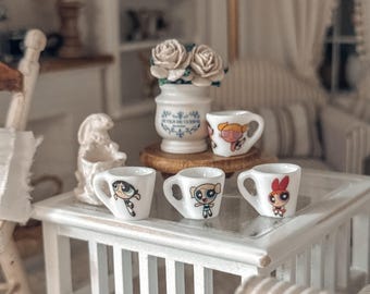 Miniature Doll Mugs | Girly Core | Y2K Nostalgic Superhero | Dollhouse
