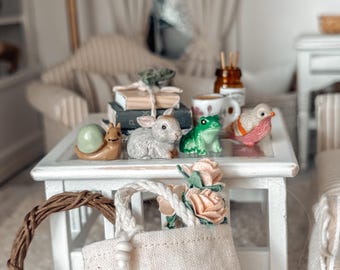 Miniature Pets Figurine | Dollhouse pet figures | Fairy Garden Animals