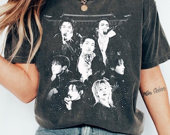 Comfort Colors Bangtan Shirt, Kpop Fan Graphic Tee, Korean Music Gear, Track 2.0 Chibi Apparel, Seven Boys Band Gift, K-Pop Aesthetic Wear