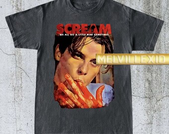 Chemise vintage Billy Loomis Scream, T-shirt de film d'horreur, Vêtements de fan de Ghostface, T-shirt d'Halloween, Cadeau culte classique, Scary Movie Merch MV77
