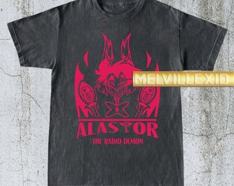 Camiseta vintage de Alastor de Hazbin Hotel, camiseta de Alastor, merchandising de Hazbin Hotel, camiseta de fan art, regalo de anime, camiseta estampada, camiseta unisex MV04